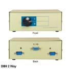DB9 AB 2-Male 1-Female Port Switch Serial 2-way Rotary Dial Heavy Duty