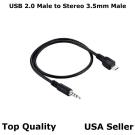 Micro USB 2.0 Male to Stereo 3.5mm Car AUX Audio Cable Insignia Android 3FT 1M