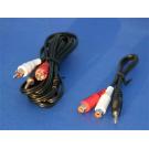 MP3 Audio Connection Kit 2 Cable Set 6FT and 6IN Ipod Compatible